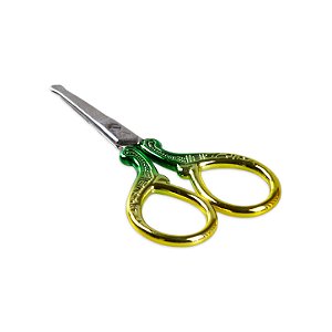 Tesoura Abduzido Hash Round (Sem Ponta) - Mix Verde e Dourado