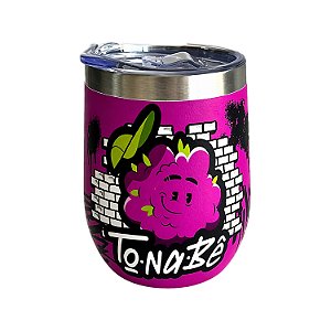 Copo Térmico 360ml c/ Tampa Abre e fecha - Rosa