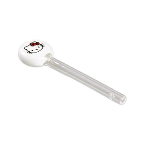 Piteira de Vidro Art 6 mm Hello Kitty - Branco