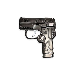 Isqueiro Maçarico Recarregável Formato Pistola com Spinner - Preto