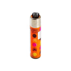Isqueiro Micro Clipper Pop Pattern - Laranja