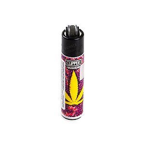 Isqueiro Micro Clipper Broken Leaves 2 - Amarelo
