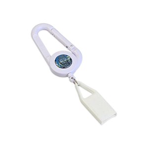 Porta Isqueiro com Chaveiro e Cordão Médio Branco - R&M
