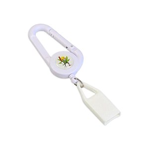 Porta Isqueiro com Chaveiro e Cordão Médio Branco - Leaves