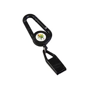 Porta Isqueiro com Chaveiro e Cordão Médio Preto - Leaves