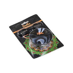 Kit Tesoura De Metal Dobrável + Cuia Cap Sadhu - Mix Preto e Cinza