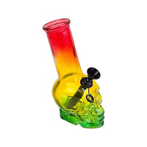 Bong de Vidro Caveira 15cm - Reggae