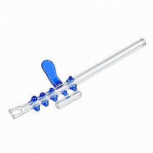 Piteira de Vidro Arma Antiestresse Azul 7 mm
