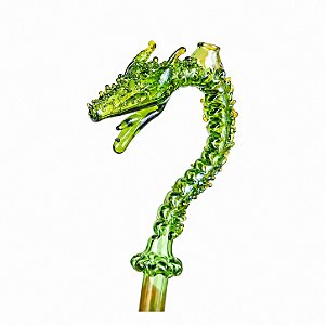 Piteira de Vidro Dragão Verde 7mm