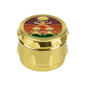 Dichavador de Metal Tambor Caveira - Dourado