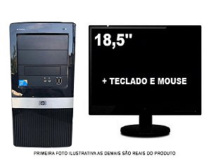 Computador Hp Compaq Core 2 Duo 4gb 500gb HD Com Monitor