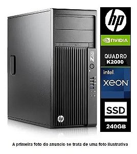 Workstation Hp Z230 Intel Xeon E3-1240 8gb HD 2Tb + SSD 240