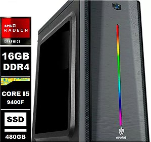 Computador Gamer i5 9400F 16GB 480GB SSD AMD Radeon R5 220