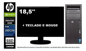 Workstation Hp Z420 Intel Xeon E5-1650 16gb HD 2Tb + SSD 240