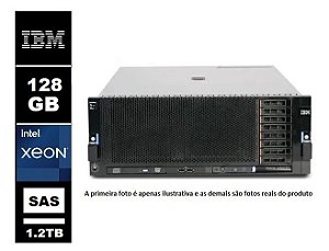Servidor IBM System 4 XEON OCTACORE x3850 X5 128GB 1.2TB SAS