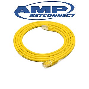 Cabo Patch Cord Amp Cat5e Amarelo 6,5 Metros