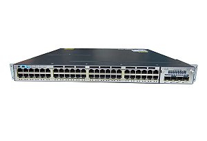 Switch Cisco 3750x 48p Gigabit Poe + 4p sfp 10g - Semi-Novo