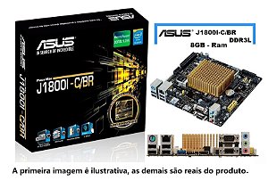 Placa Mãe Asus J1800i-c/br Mini Itx Ddr3L 8GB - Serial/HDMI