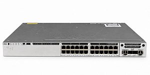 SWITCH CISCO C3850 24P GIGABIT POE / WS-C3850-24P-L 2 FONTES