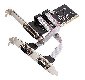 Placa Serial Pci 1 Porta Serial Db9 E 1 Paralela  Sem Driver