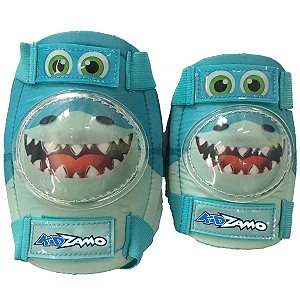 KIT PARA PROTECAO INFANTIL JOELHEIRA E COTOVELEIRA PARA CRIAÇAS DE 1 A 5 ANOS KZ-011 TUB. AZUL M