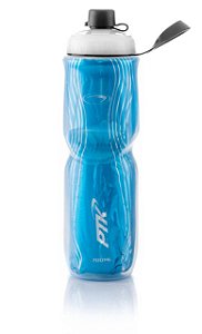 GARRAFA CARAMANHOLA SQUEEZE TERMICA 700ML PTK LINE AZUL