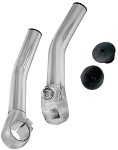Bar-ends Chifrinho Alumínio Com Abraçadeira Curvo