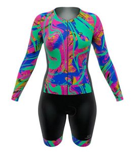 Macaquinho Feminino Mg Longa Marcio May Sport Color Explosion - M