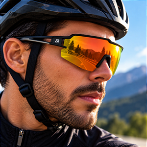 OCULOS CICLISMO POLARIZADO VISION PRETO/CINZA