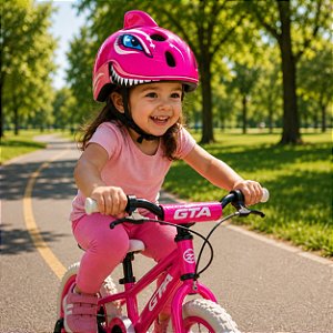 CAPACETE INFANTIL ROSA ABSOLUTE KIDS TUBARÃO TAMANHO M (49 - 55)