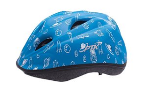 CAPACETE INFANTIL CICLISMO KIDS ASTRONAUTA AZUL CLARO/BRANCO