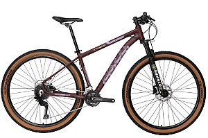 BICICLETA COLLI VALÊNCIA ALUMINIO ARO(29) TAMANHO 15(P) COR VINHO GARNET (DECALQUE PRATA/VIOLETA