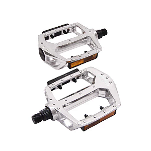 PEDAL INVIKTUS FREESTYLE PLATAFORMA ALUMINIO NATURAL 1/2 COM ESPERA "EIXO FINO"