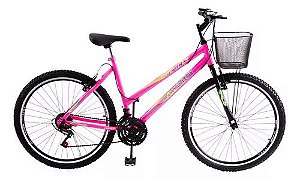 BICICLETA COLLI CAZELLE ALLEGRA ARO (26) COR ROSA FEMININA