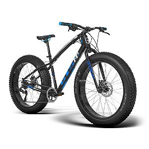 BICICLETA GTS M1 FAT BIKE ARO(26) TAMANHO 17(M) COR PRETO/BRANCO FREIO HIDRÁULICO 7V TSI I-VTEC FAT