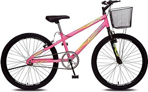 BICICLETA COLLI CAZELLE ALLEGRA CITY ARO (24)  COR ROSA NEON FEMININA