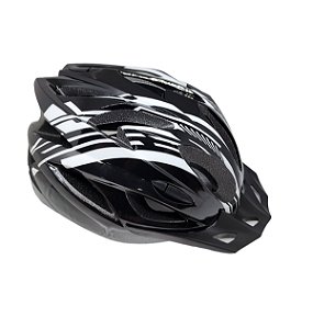 CAPACETE MTB PRETO/BRANCO G