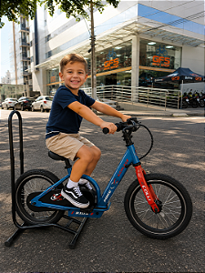 BICICLETA ELÉTRICA ARO(16) MASCULINA COR AZUL S/ MARCHA MARCA PRO-X E-KIDS