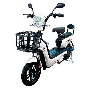 BICICLETA ELETRICA DUOS EKO-5 500W 48V 20AH BRANCO AUTOPROPELIDO