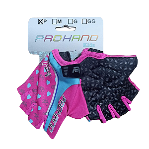 LUVA DEDO CURTO LOVING KIDS - ROSA/AQUA P
