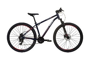 BICICLETA MTB ARO (29) CALOI VULCAN SHIMANO TOURNEY 24V FREIO DISC HIDRÁULICO QUADRO 13 (PP) COR AZUL/VERMELHA