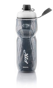 GARRAFA SQUEEZE TERMICA 600ML PTK LINE PRETA -