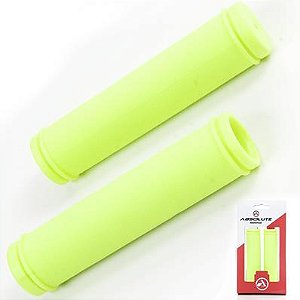 PAR DE MANOPLA PUNHO BIKE MTB ABSOLUTE AMARELO NEON BORRACHA