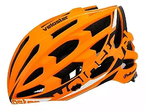 CAPACETE ADULTO LARANJA POLISPORT VELOSTER SEM LED TAMANHO G (56 - 60)