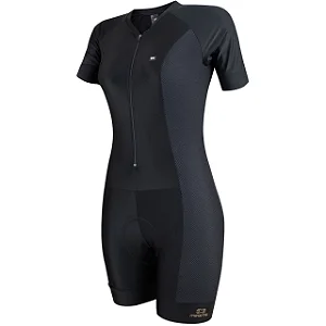 MACAQUINHO FEMININO CICLISMO MARCIO MAY  ULTRA BLACK CARBON DOURADO TAMANHO P
