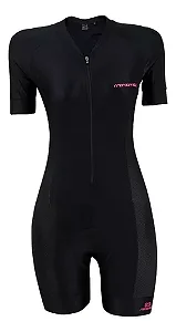 MACAQUINHO FEMININO CICLISMO MARCIO MAY ULTRA BLACK CARBON NEON PINK TAMANHO G