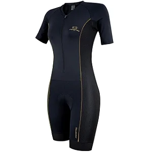 MACAQUINHO FEMININO CICLISMO MARCIO MAY RACE CARBON DOURADO TAMANHO GG
