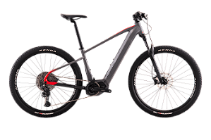 BICICLETA MTB ELÉTRICA ARO (29) OGGI 8.3 SHIMANO CUES 11VELOCIDADES FREIO DISC HIDRAULICO TAMANHO 17 (M) CINZA/PTO/VERM