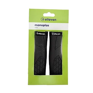 PAR DE MANOPLA PUNHO BIKE MTB ELLEVEN ERGONOMICA PRETO BORRACHA