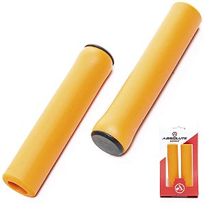 PAR DE MANOPLA PUNHO BIKE MTB ABSOLUTE LARANJA SILICONE